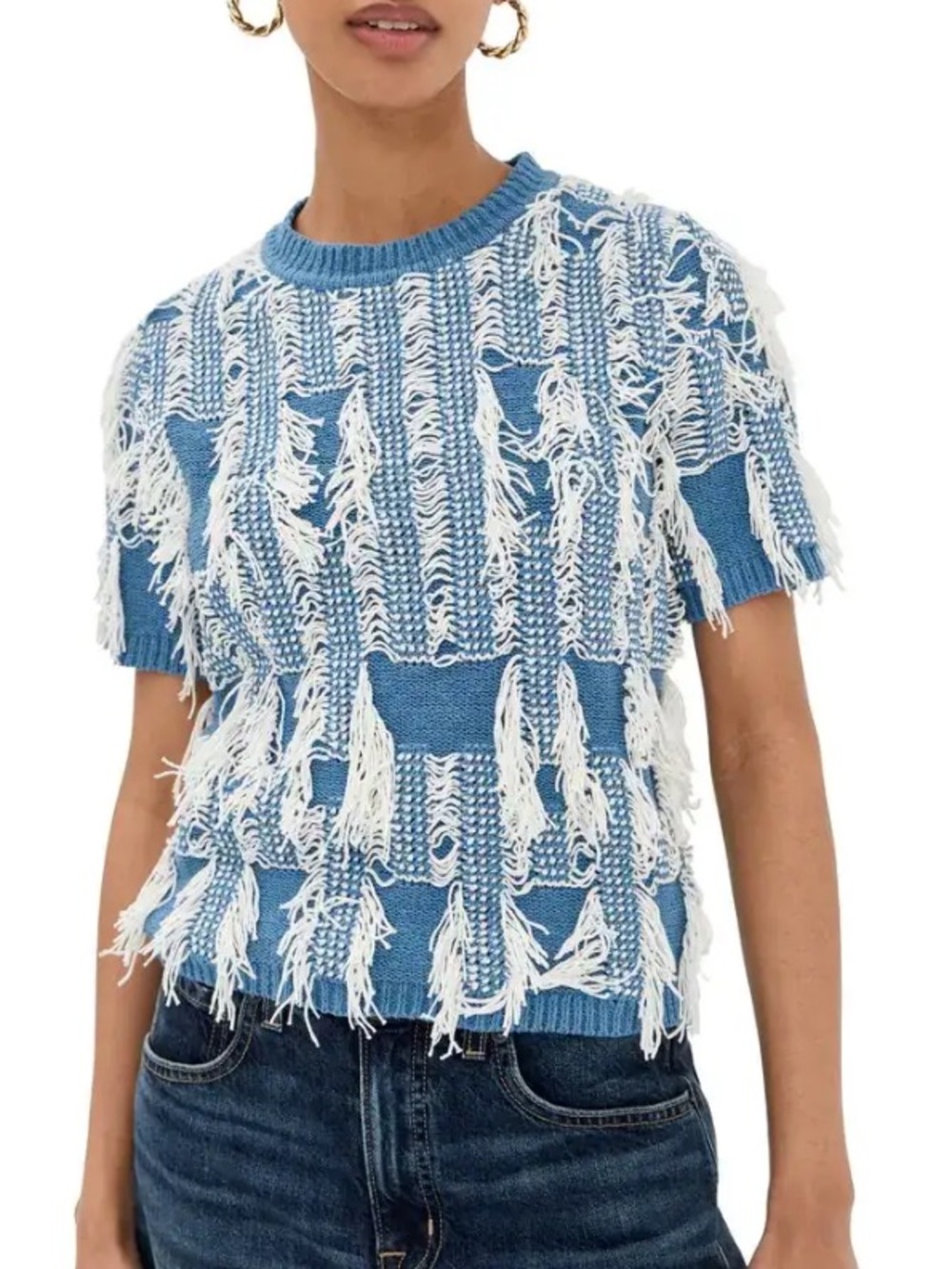 ULLA JOHNSON Rumi Fringe Top Size Small